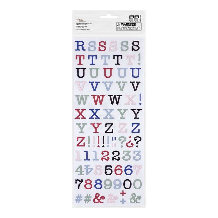 Sticker Blue Block Dimensions Blue Belle Block Alpha Stickers Multicoloured | Spotlight ...
