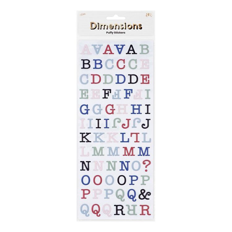 Sticker Blue Block Dimensions Blue Belle Block Alpha Stickers Multicoloured | Spotlight ...
