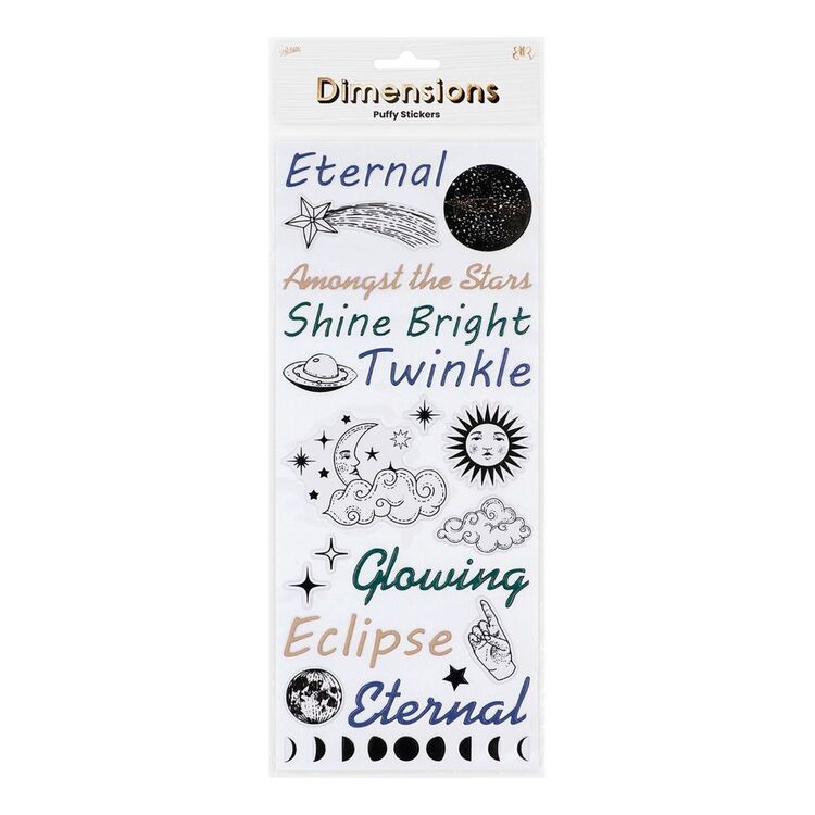Dimensions Deco Moon Phrase Stickers Multicoloured | Spotlight Australia