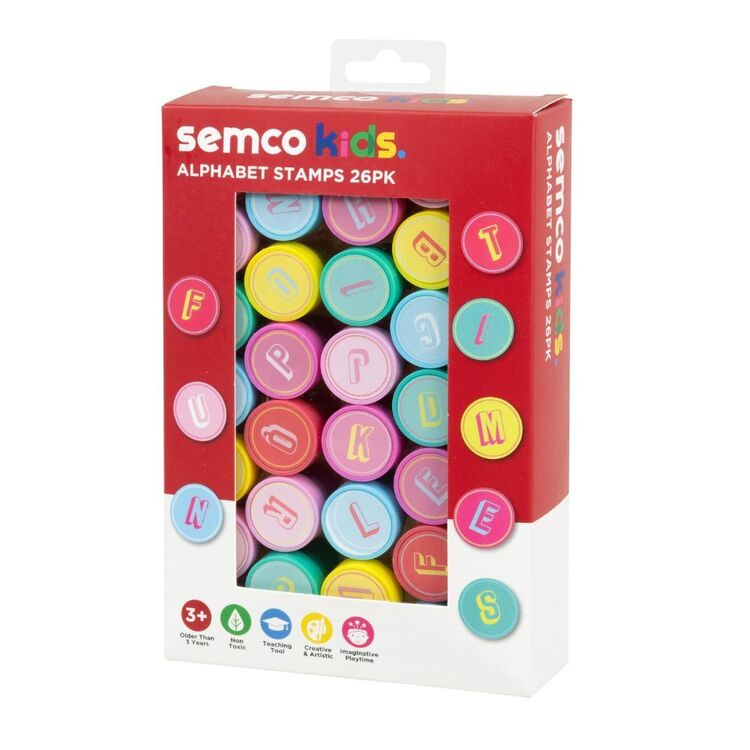 Semco Kids Alphabet Stamps 26 Pack Alphabet