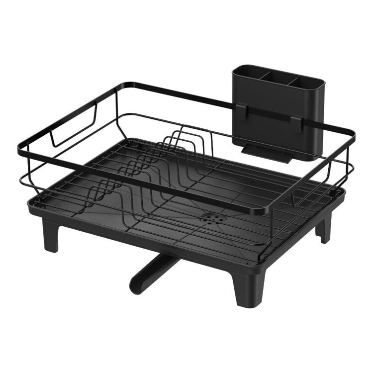 Living Space Dish Rack Drip Tray Holder Black