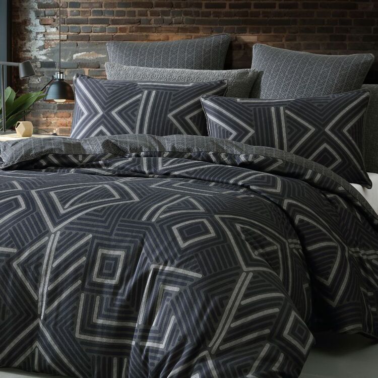 Logan Mason Ross Quilt Cover Set Midnight