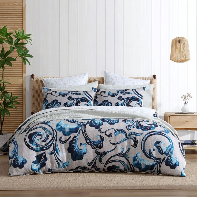 Logan & Mason Sardinia Coast Quilt Cover Set Oatmeal Super King