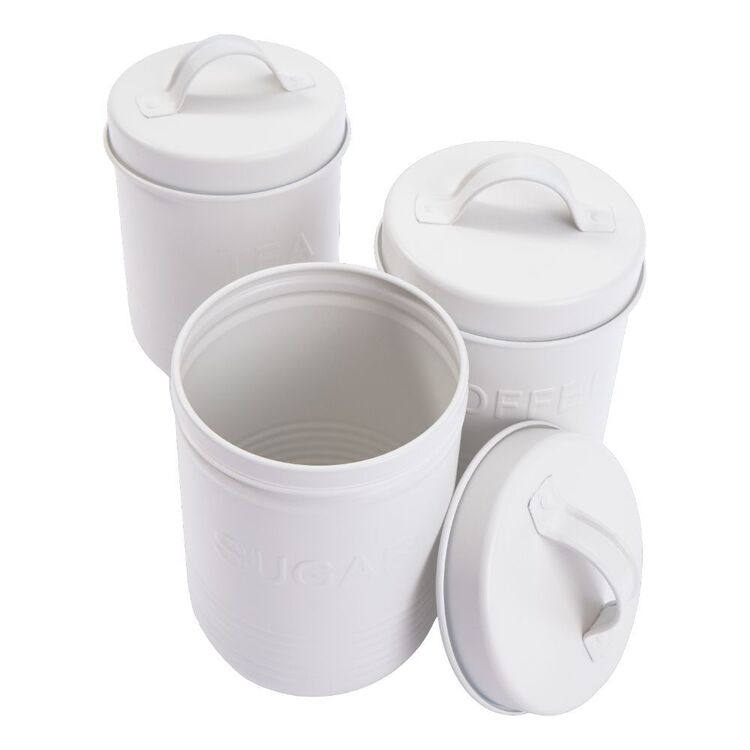 Culinary Co Tea Coffee Sugar Canister Set Almond