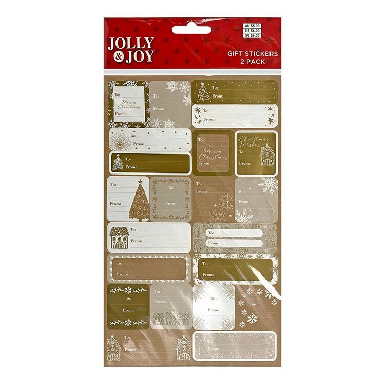 Jolly Patch Sticker Jolly & Joy Winter Village Gift Stickers 2 Pack Multicoloured