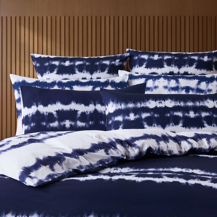 Emerald Hill Marley Tie Dye Quilt Cover Set Ink - Main Image