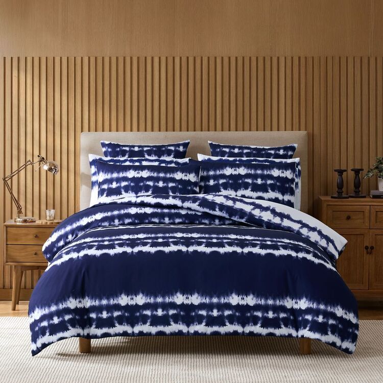 Emerald Hill Marley Tie Dye Quilt Cover Set Ink - Main Image