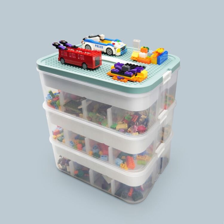 Spotlight 3 Tier Construction Block Storage Container Clear