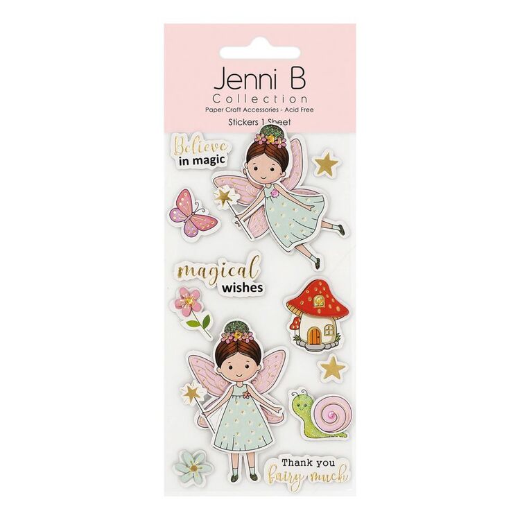 Jenni B Magic Fairies Stickers 7 Pack Multicoloured 12 Pack