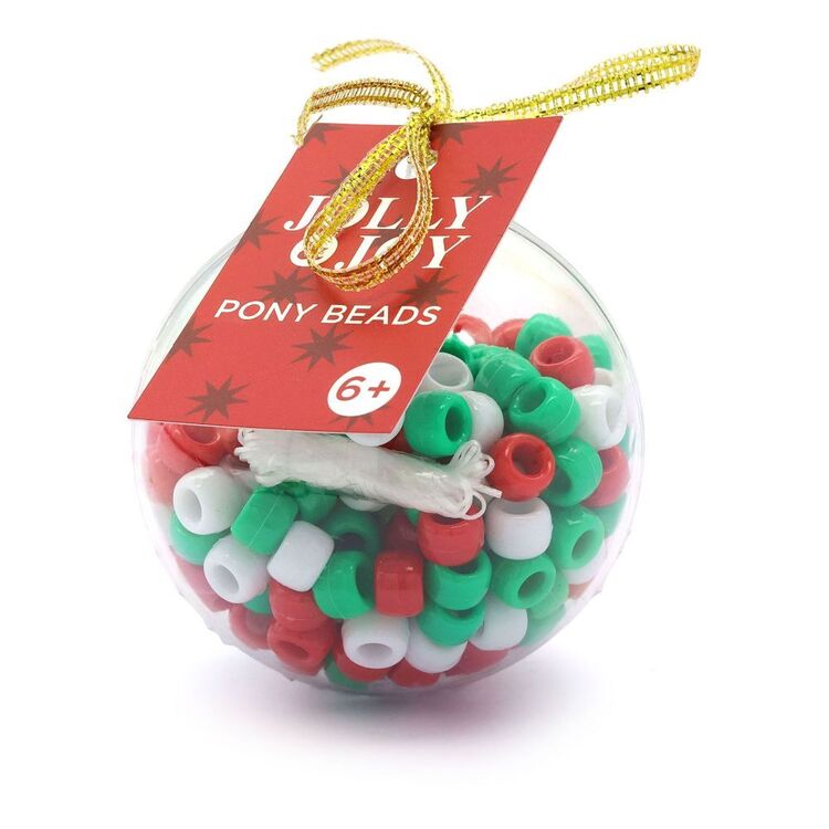 Jolly Joy Christmas Ornament Pony Beads Multicoloured