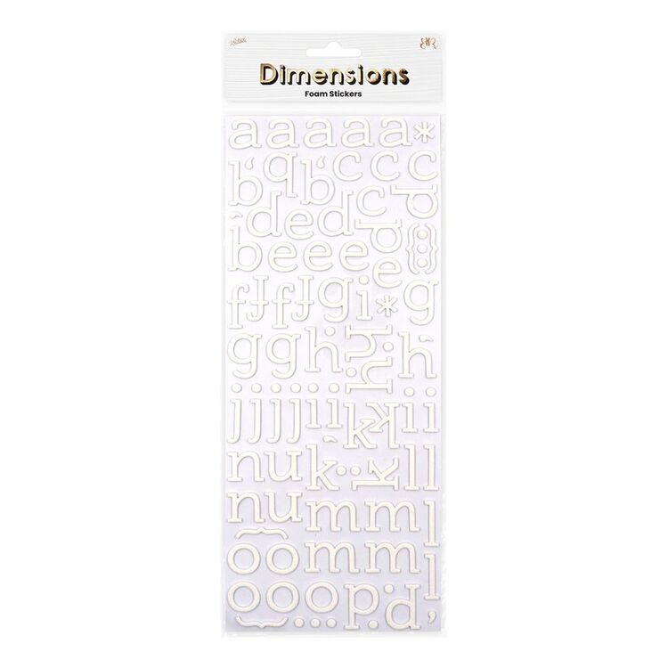 Dimensions Foam Sticker White