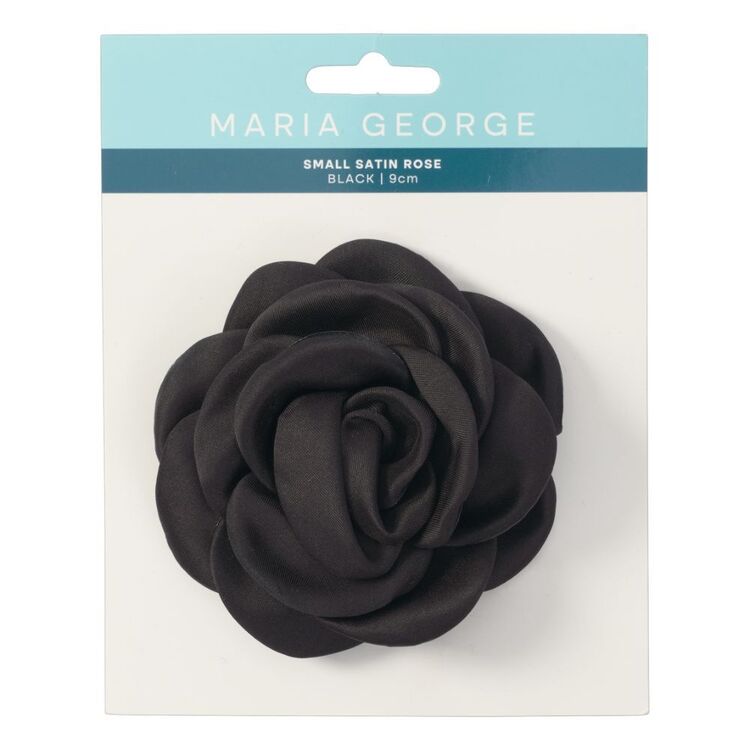 Maria George Small Satin Rose Black