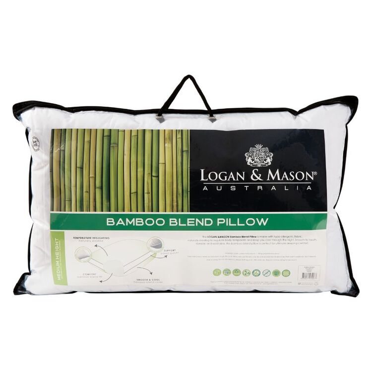 Logan & Mason Bamboo Blend Pillow White Standard