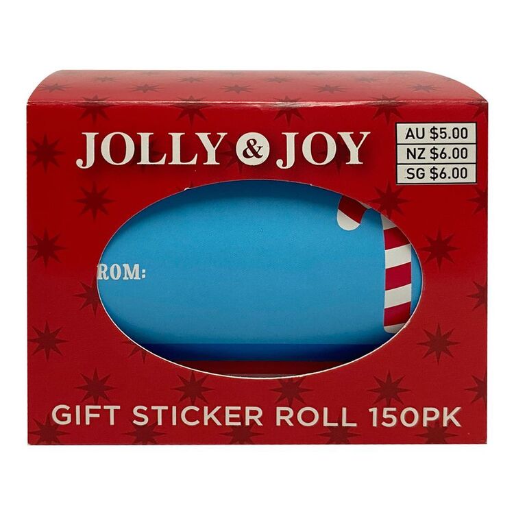 Jolly Patch Sticker Jolly & Joy Gift Sticker Roll 150 Pack Multicoloured