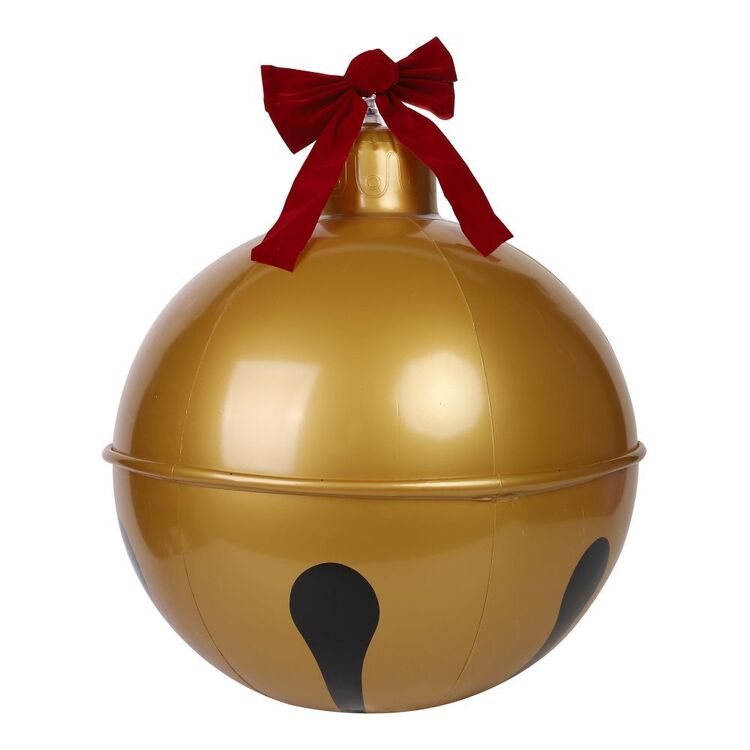 Inflated Bell Jolly & Joy Inflatable Bauble Bell Gold