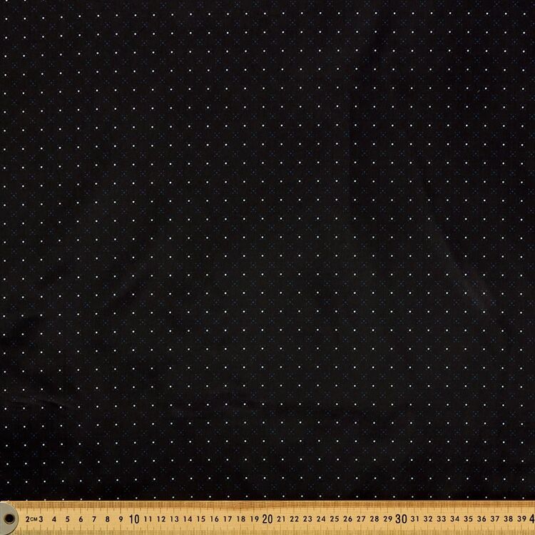 Printed 147cm Dotted Polyester Lining Fabric Black