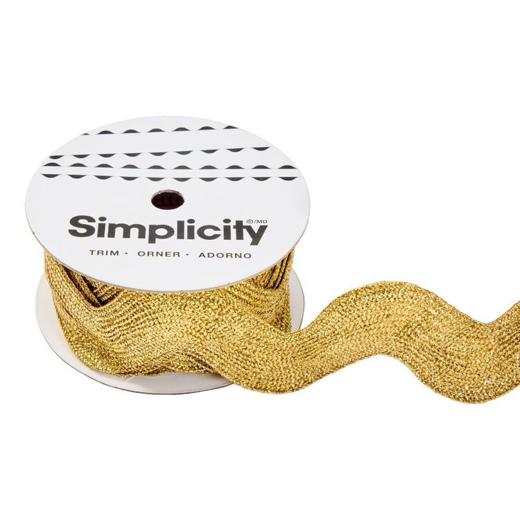 Simplicity Jumbo Glitter Ric Rac Gold