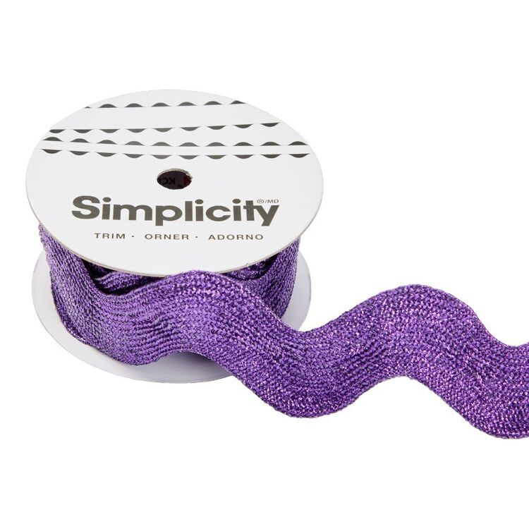 Spotlight Ric Rac Simplicity Jumbo Glitter Ric Rac Purple