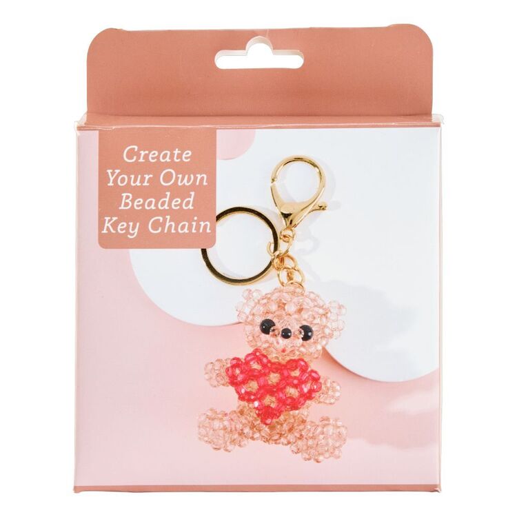 Spotlight Teddy Key Ring Bead Kit Multicoloured