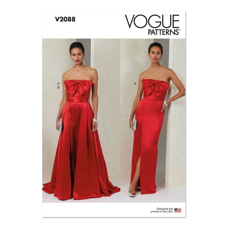 Ytk Patterns Vogue V2088 Misses' Dress and Overskirt Patterns White | Spotlight ...