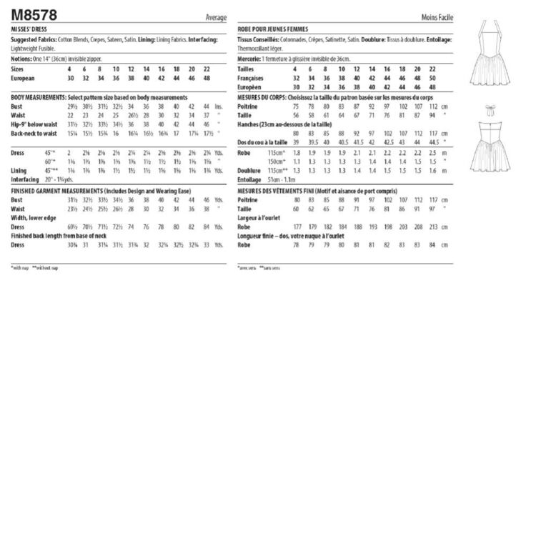 McCall's M8578 Misses' Dress Patterns White 4 - 12 (Paper) | Spotlight ...