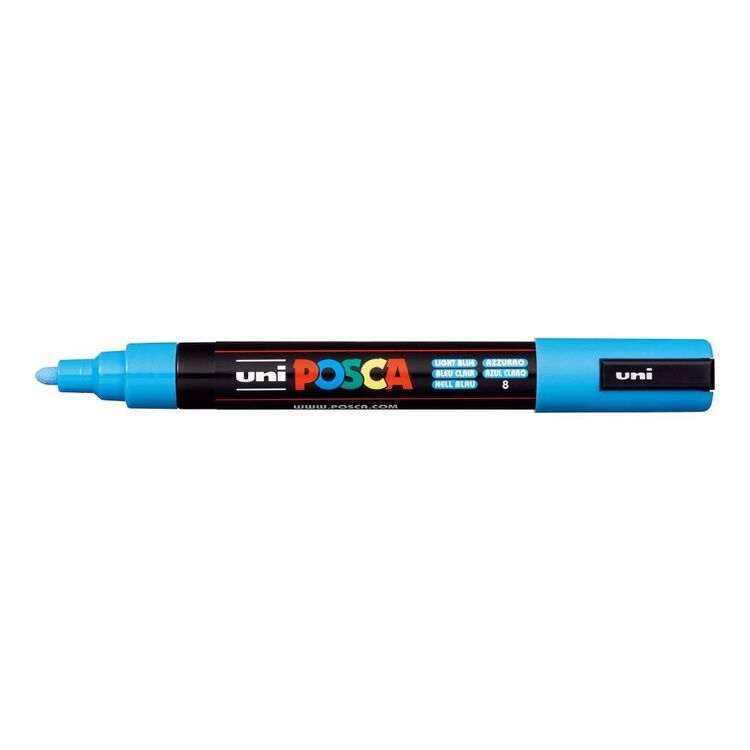 POSCA PC-5M Bullet Tip Paint Marker Light Blue