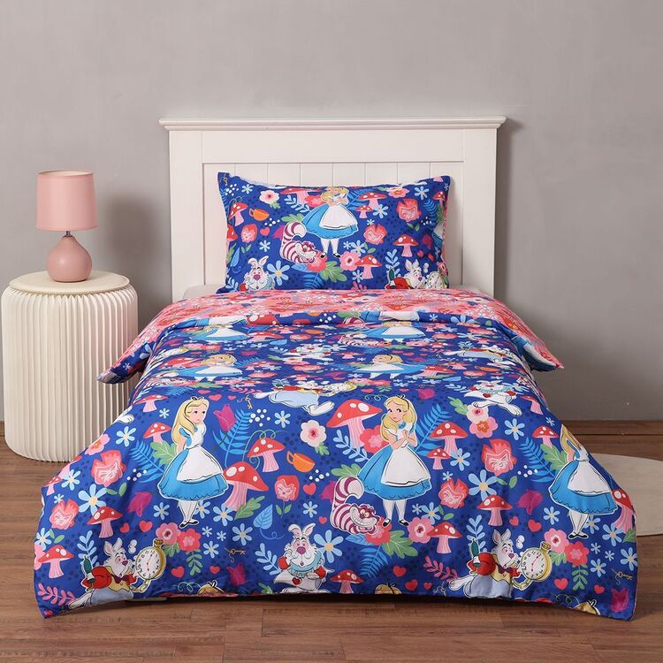 Disney Alice In Wonderland Quilt Cover Set Multicoloured