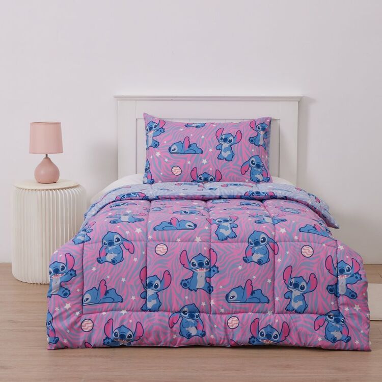 Disney Stitch Reversible Comforter Set Multicoloured