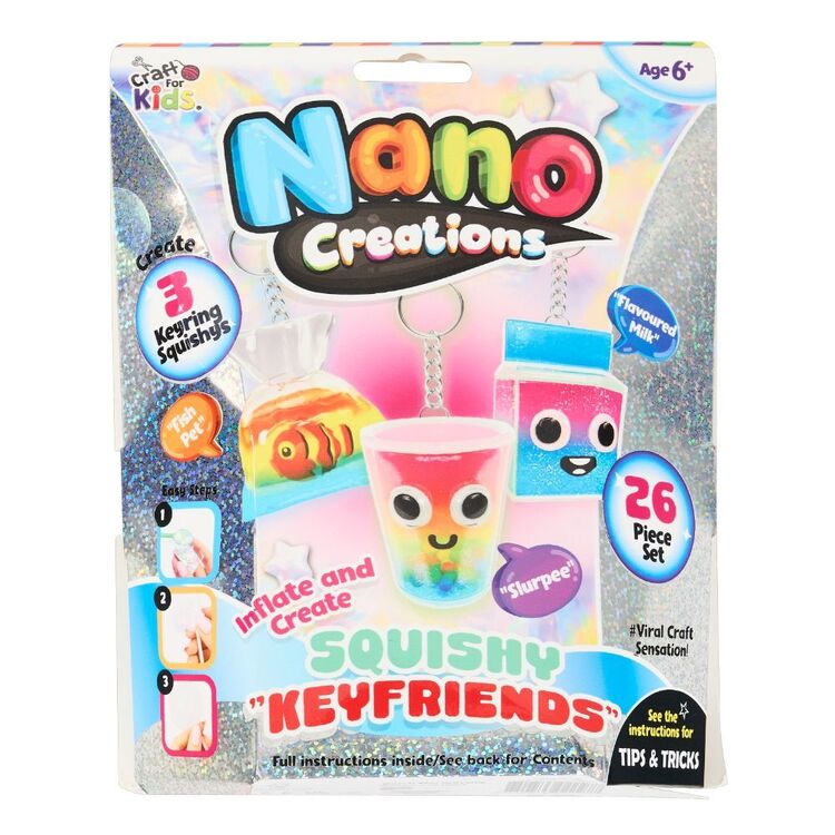 Squishy Keychains Craft for Kids Nano Tape Mates Squishy Keychain Multicoloured ...
