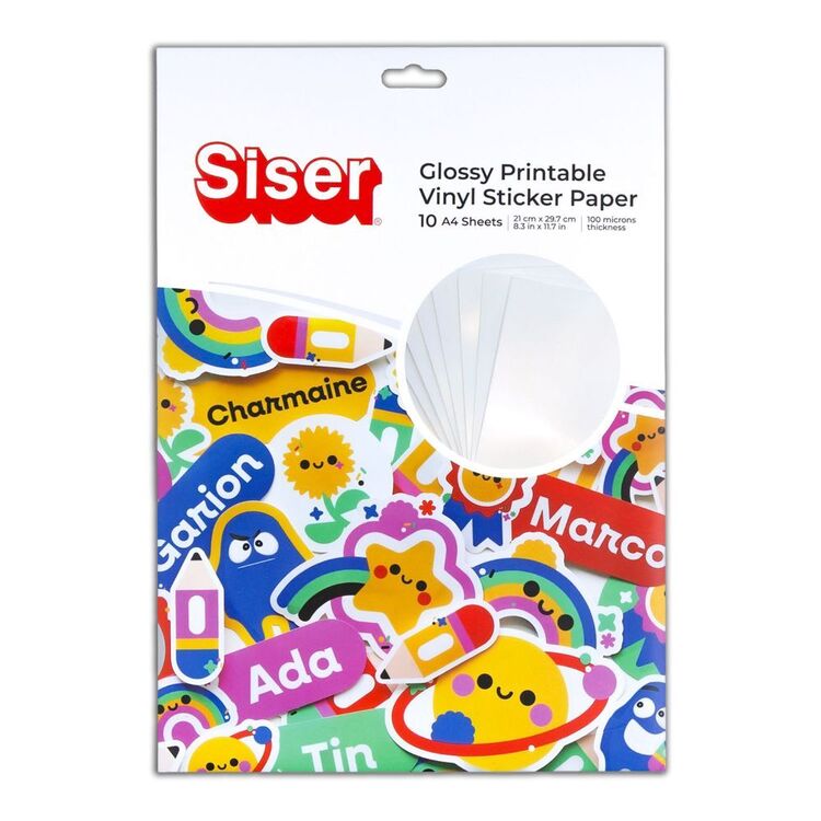 Siser Matte Printable Vinyl Sticker Paper 10 Pack White