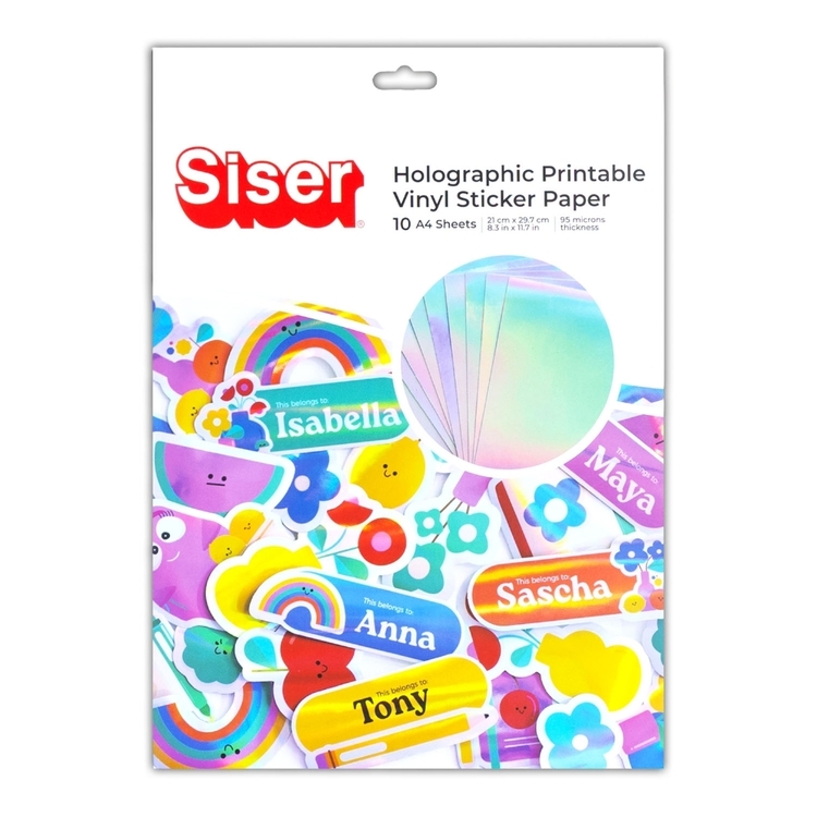 Siser 10 Sheet A4 Holographic Printable Vinyl Sticker Paper Holographic A4