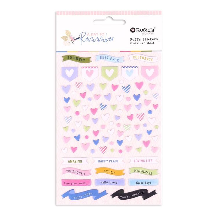 Sticker Studio Mini Rosie's Studio A Day To Remember Mini Puffy Stickers Multicoloured Mini