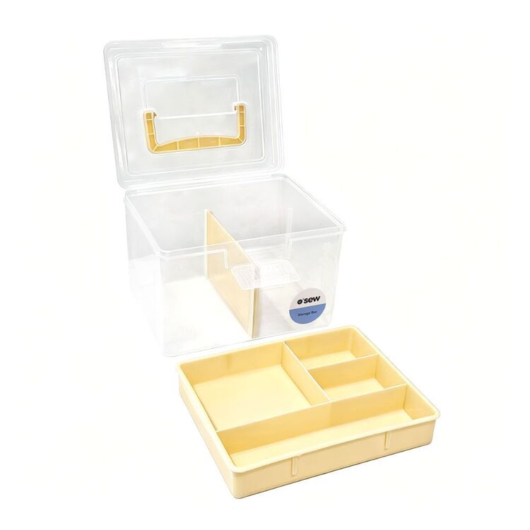 Poly Boxes O Sew Plastic Storage Box Small Yellow | Spotlight Australia