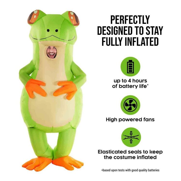 Morph Costume Inflatable Frog Adult Costume Multicoloured | Spotlight ...
