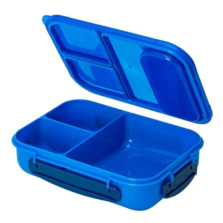 Nte Box Smash Leakproof 3 Compartment Bento Box Blue