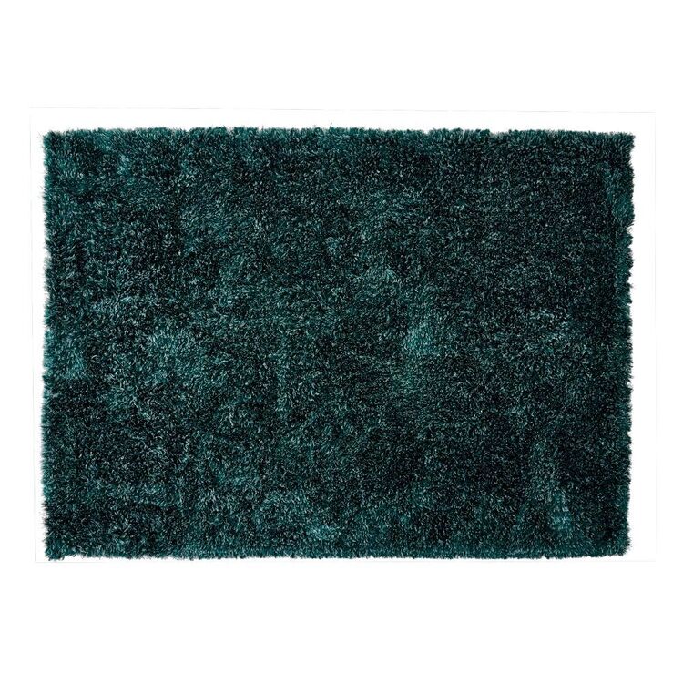 Luxury Living Nelson Shaggy Rug Teal Teal 160 x 230 cm