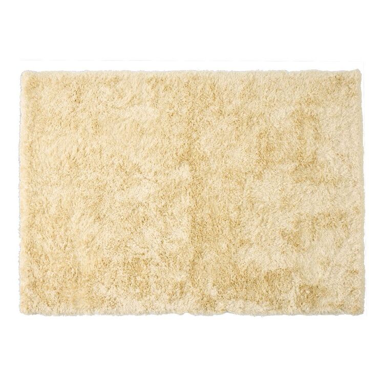 Luxury Living Nelson Shaggy Rug Ivory Ivory