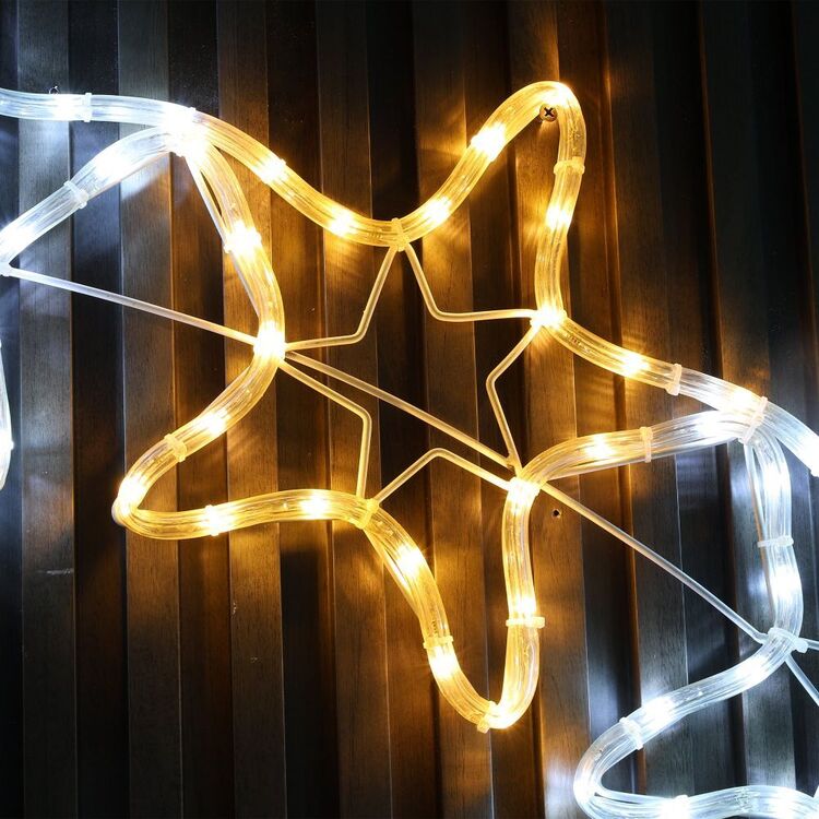 Led Pvc Star Rope Light Lexi Lighting LED 5-Star Rope Light Silhouette Warm White | Spotlight ...
