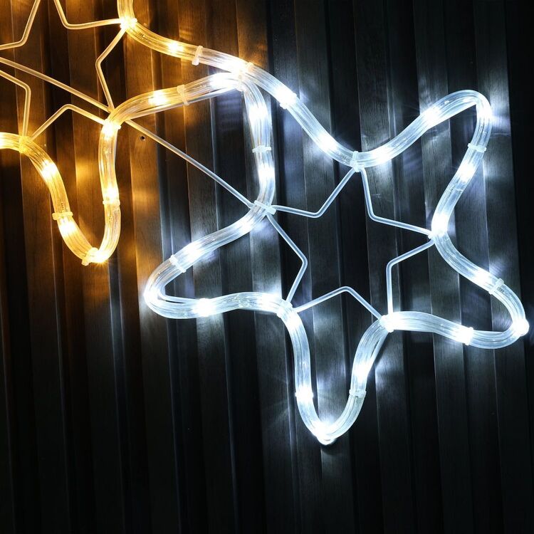 Led Pvc Star Rope Light Lexi Lighting LED 5-Star Rope Light Silhouette Warm White | Spotlight ...