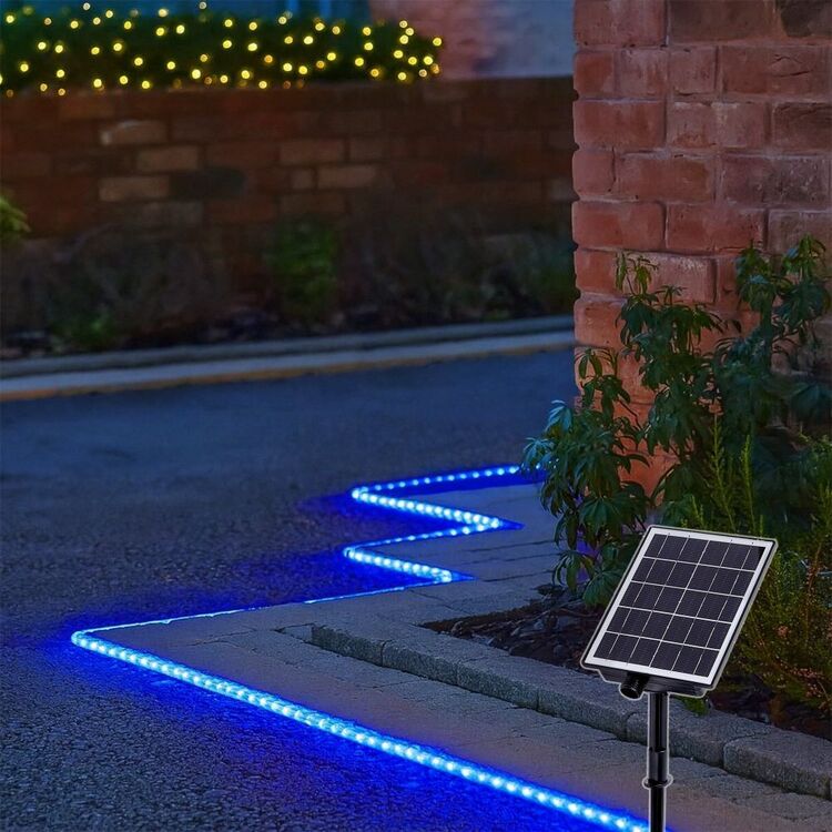 Led Light Rope Solar Lexi Lighting Solar Powered LED Rope Light Blue 10 m | Spotlight Australia
