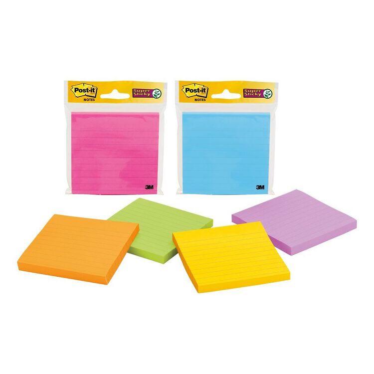 3M Super Sticky Post-it Notes Multicoloured