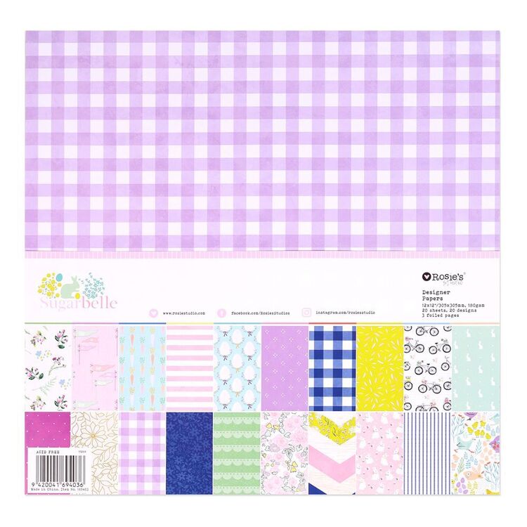 Rosie's Studio Sugarbelle Easter Designer Paper Pad Multicoloured ...