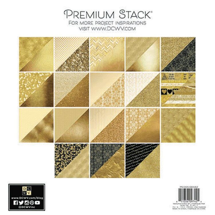 Die Cuts With A View Solid Gold Paper Pad 36 Page Multicoloured 12 x 12 in
