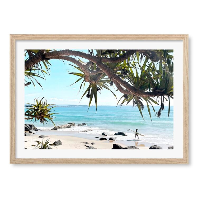 Framed View Studio Nova Australian Made Ocean View Framed Art Print Natural Oak ...