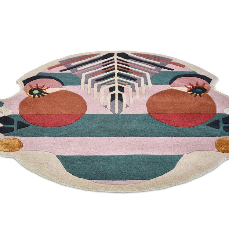 Ted X Rug Rug Culture Ted Baker Zodiac Gemini Round Rug Pink | Spotlight Australia