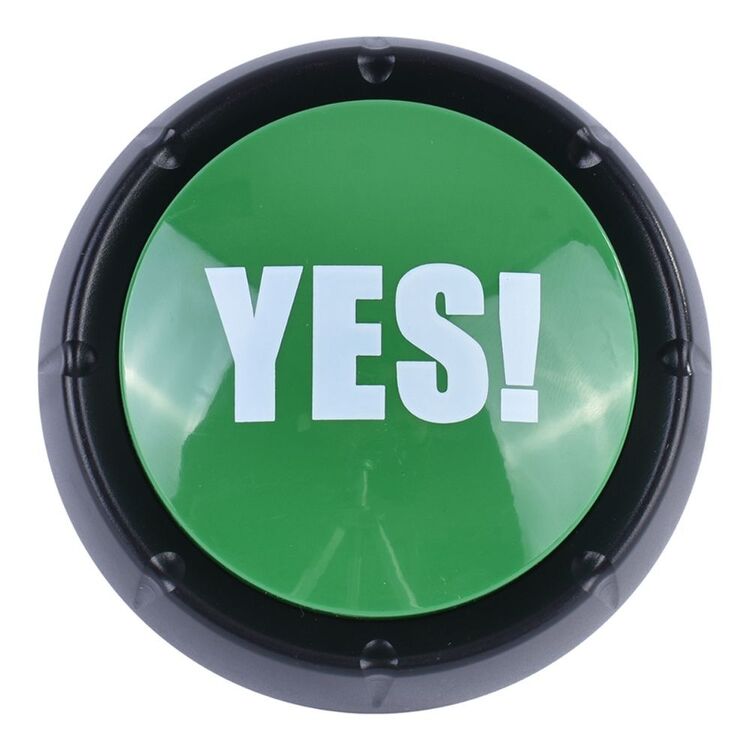 Yay Button Living Today Yes Button Green | Spotlight Australia