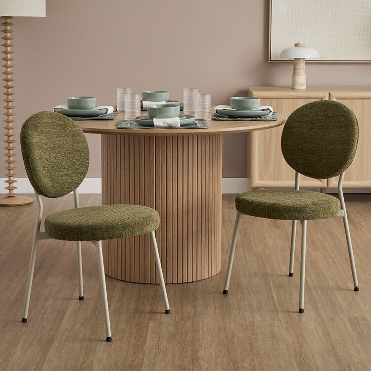 Dora Set of 2 Dining Chairs Green