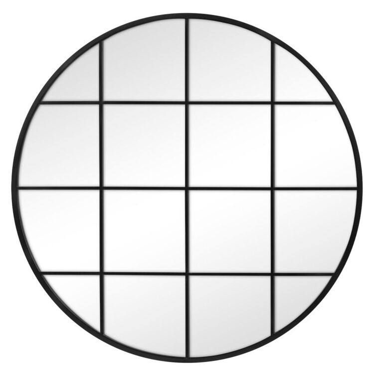 112 Inch Mirror Sophia 112cm Round Mirror Black | Spotlight Australia