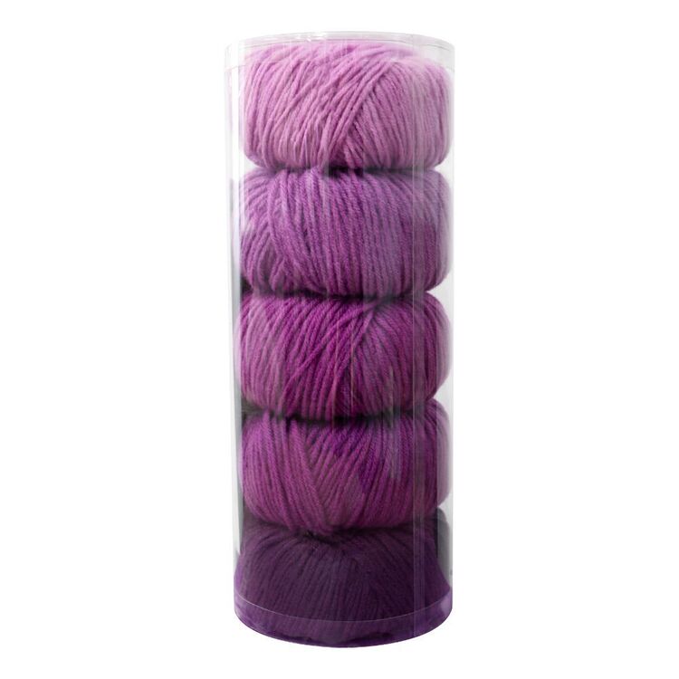 Value Ball Gradients 50g Yarn 5 Pack Lilac Blend | Spotlight Australia