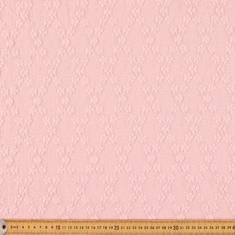 Back Knit Pattern Diamond Jacquard Knit 150cm Plain Poly Lace Fabric Pink | Spotlight ...